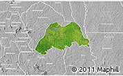 Satellite 3D Map of Koro, lighten, desaturated