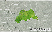 Satellite 3D Map of Koro, lighten, semi-desaturated