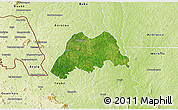 Satellite 3D Map of Koro, physical outside