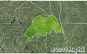 Satellite 3D Map of Koro, semi-desaturated