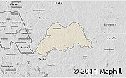 Shaded Relief 3D Map of Koro, desaturated