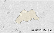 Shaded Relief 3D Map of Koro, lighten, desaturated