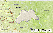 Shaded Relief 3D Map of Koro, physical outside