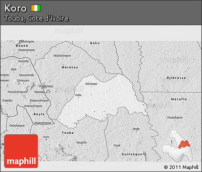 Silver Style 3D Map of Koro
