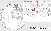 Blank Location Map of Koro, within the entire country
