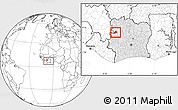 Blank Location Map of Koro, highlighted country, within the entire country