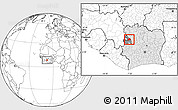 Blank Location Map of Koro, highlighted country, highlighted parent region