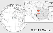 Blank Location Map of Koro, highlighted country