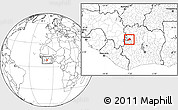 Blank Location Map of Koro, highlighted parent region