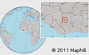 Gray Location Map of Koro