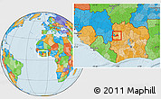 Political Location Map of Koro