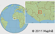 Savanna Style Location Map of Koro