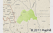 Physical Map of Koro, shaded relief outside