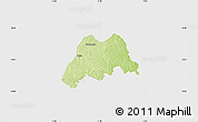Physical Map of Koro, single color outside