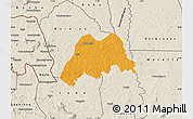 Political Map of Koro, shaded relief outside