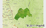 Satellite Map of Koro, physical outside