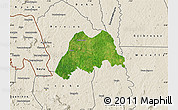 Satellite Map of Koro, shaded relief outside