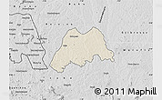 Shaded Relief Map of Koro, desaturated