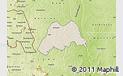 Shaded Relief Map of Koro, physical outside