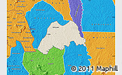 Shaded Relief Map of Koro, political outside