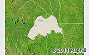 Shaded Relief Map of Koro, satellite outside