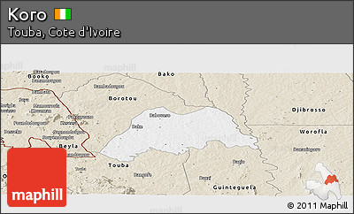 Classic Style Panoramic Map of Koro
