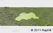Physical Panoramic Map of Koro, darken