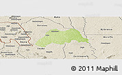Physical Panoramic Map of Koro, shaded relief outside