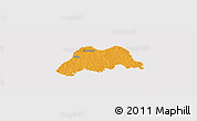 Political Panoramic Map of Koro, cropped outside