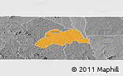 Political Panoramic Map of Koro, desaturated