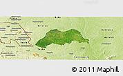 Satellite Panoramic Map of Koro, physical outside