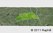 Satellite Panoramic Map of Koro, semi-desaturated