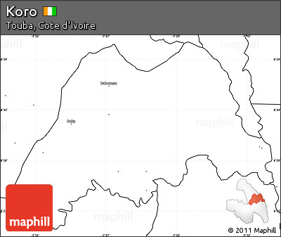 Blank Simple Map of Koro
