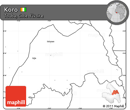 Blank Simple Map of Koro