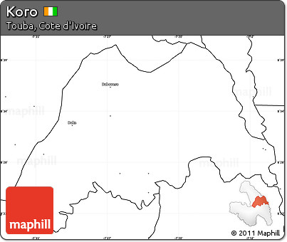 Blank Simple Map of Koro