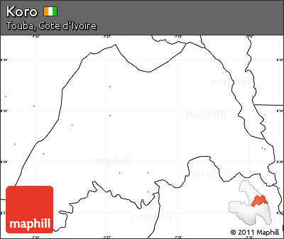 Blank Simple Map of Koro, no labels