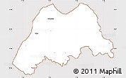Classic Style Simple Map of Koro, cropped outside
