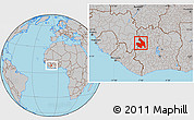 Gray Location Map of Touba
