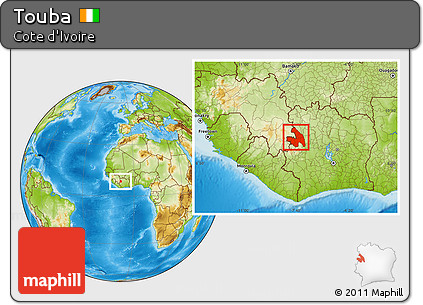 Physical Location Map of Touba