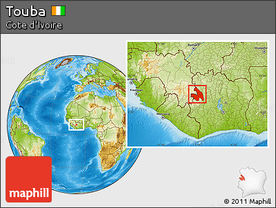 Physical Location Map of Touba