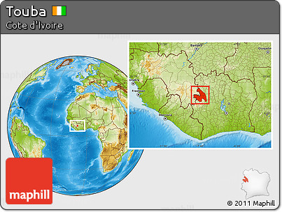 Physical Location Map of Touba