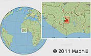 Savanna Style Location Map of Touba