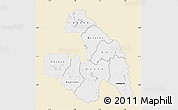 Classic Style Map of Touba, single color outside