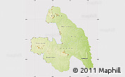 Physical Map of Touba, cropped outside