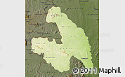 Physical Map of Touba, darken