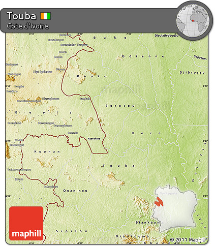 Physical Map of Touba