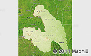 Physical Map of Touba, satellite outside
