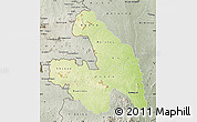 Physical Map of Touba, semi-desaturated