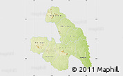 Physical Map of Touba, single color outside