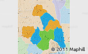 Political Map of Touba, lighten